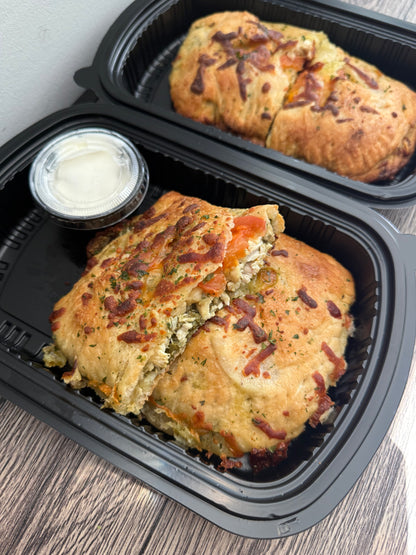 Pizza Calzone with Pepperoni and Sausage