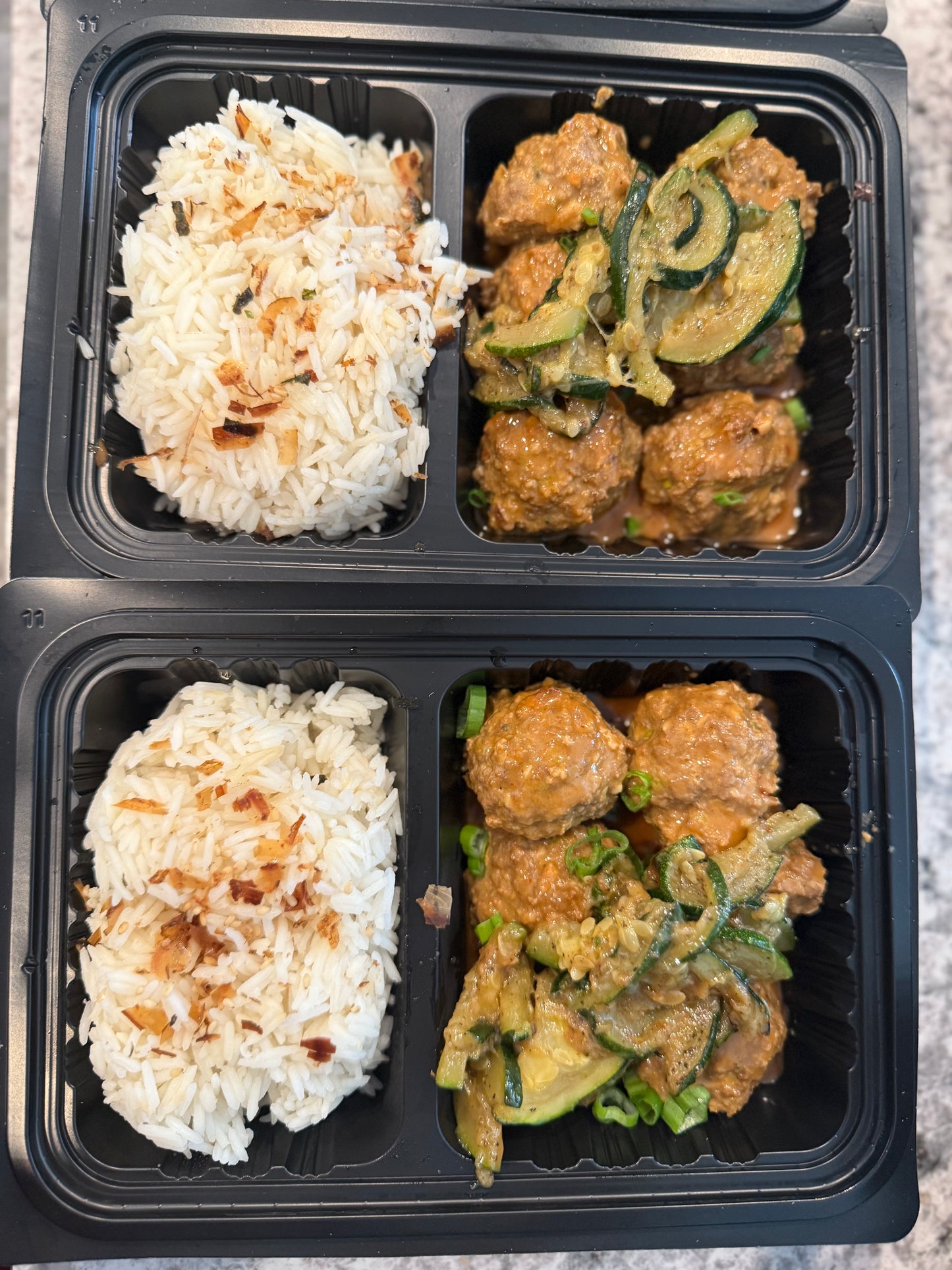 Meatballs & Gravy over White Rice